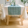 JaeMoose Solid Rectangular Cotton Linen Tablecloth with Tassels for Kitchen