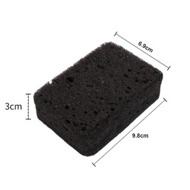 Okaywork 3 x kitchen sponge, black, washing up sponge, black, durable and universal use, washing sponges, cleaning sponge, car sponge, cleaning sponge with scouring fleece