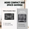 Folding Gril Table, 4x2 FT Camping Table with Mesh Desktop,Height