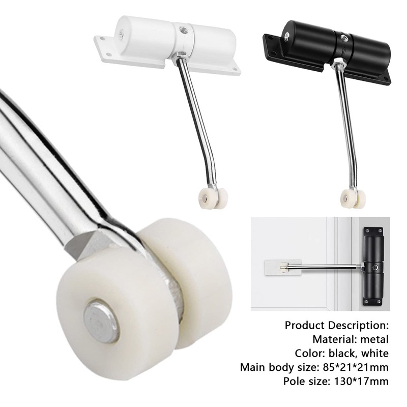 Automatic Spring Door Closer, Adjustable Door Spring Closer for Interior