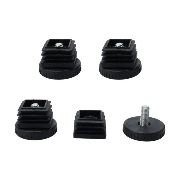 sourcing map Set of 4 Adjustable Furniture Feet, Foot Caps,