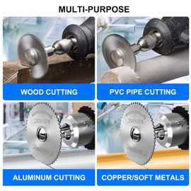 8 pieces circular saw blade, high-speed steel blades for rotary tool, for wood, plastic, aluminium and thin sheet, fibreglass, copper, plastic and metal