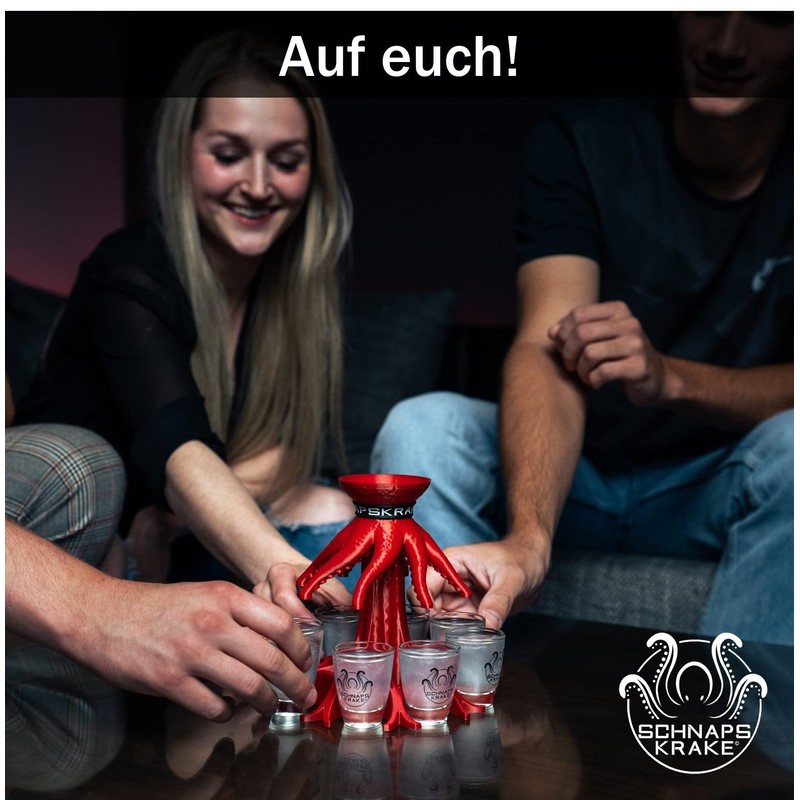 Schnapskrake® The Original Shot Distributor for 8 People, Made in