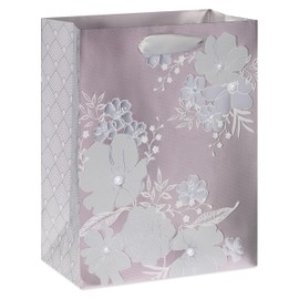 Papyrus 13" Large Gift Bag (Floral Lace) for Weddings, Bridal Showers, Engagement, Anniversaries and All Occasions (1 Bag)