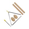 Triangle Percussion Instrument Set Wood Musical Percussion Instrument Toy for