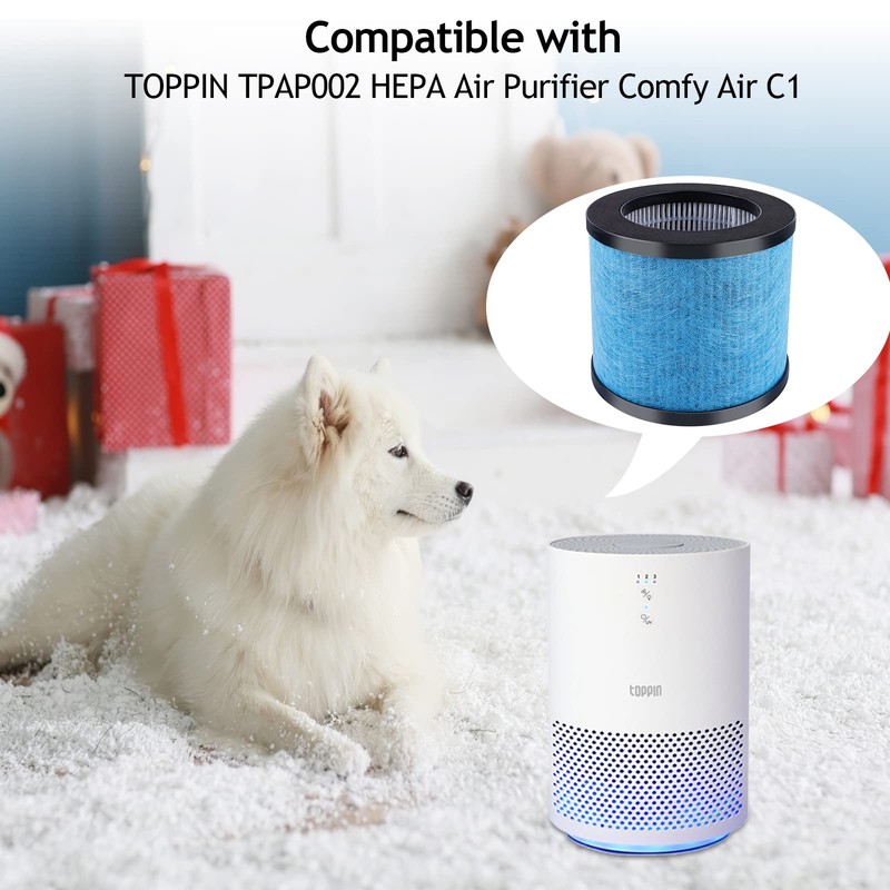 KEEPOW TPAP002 Hepa Filter Replacement Compatible with TOPPIN TPAP002 HEPA