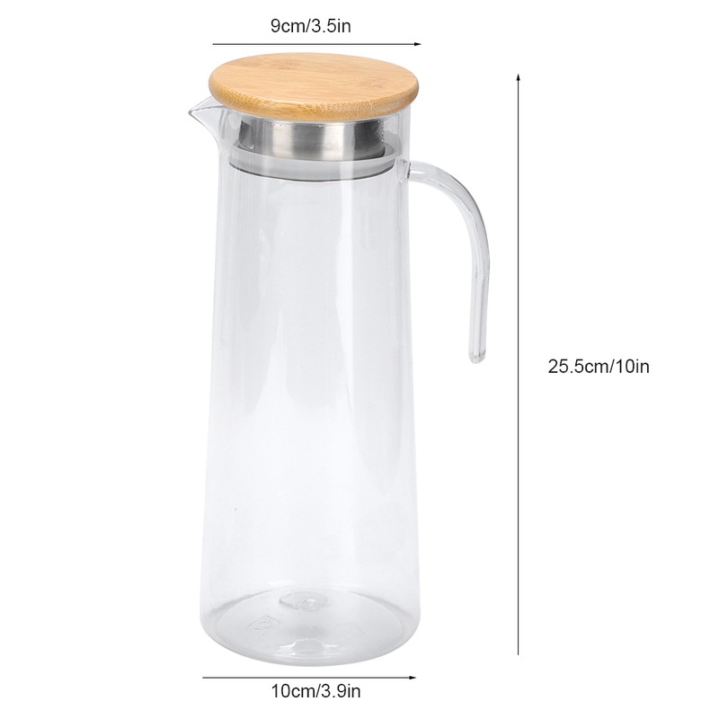 1.2L Acrylic Transparent Juice Bottle Cold Water Pitcher Jug for