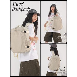 RELITRK Travel Backpack For Women Men,Airline Approved Carry on Backpack,Casual Daypack for Business Travel Essentials (White)