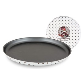 Menax Large Dessert Pizza Mould for Oven, Diameter 30 cm, Aluminium, Non-Stick Coating, Environmentally Friendly