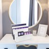 4 Section Acrylic File Organizer for Desk, White Acrylic Desk