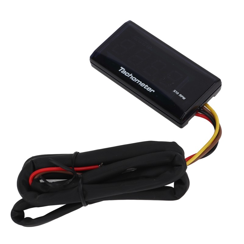 Motorcycle Tachometer DC 12V Ultra Thin LCD Waterproof Backlight for
