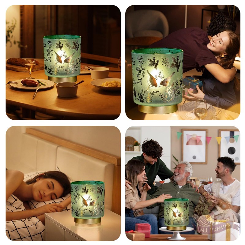 MJ PREMIER Cordless Table Lamp Timer, Big 7'' Battery Operated