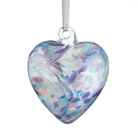 Hanging Mouth Blown Glass Heart Pearl