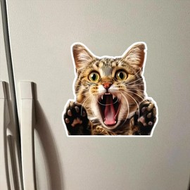 Set of 2 3D Amazing Kitten Decal Window 12x12cm Vinyl Cut Sticker Unique Animal Design Cat Lover Gift Truck Car Decor Car Accessory | #JP05