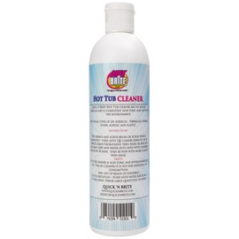 Quick N Brite Heavy Duty Hot Tub Cleaner Kit - Non-abrasive Cleaning Gel with Sponge and Cloth, 16 oz.