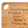 Mr. & Mrs. Panda Bambus - Schneidebrett Spruch Elektriker Lichtbringer