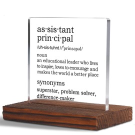 Assistant Principal Clear Desk Decorative Sign for School Leaders Educators Administrators Teacher Appreciation Gift for Principals and Staff TZ129