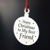 For Best Friend Christmas Tree Decoration Engraved Bauble Gift For