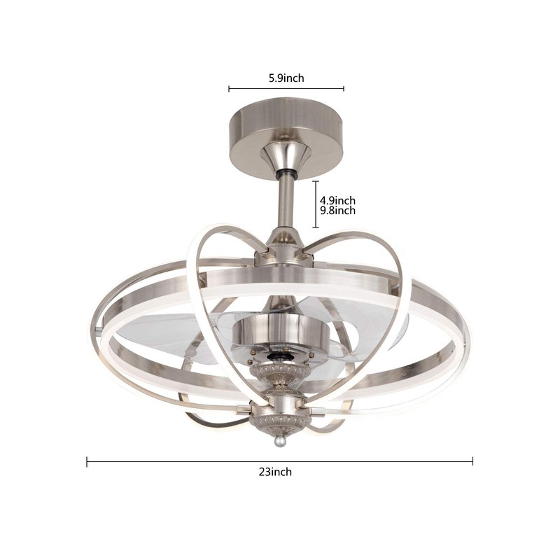 Gdrasuya10 23 inch Lighting Modern Ceiling Fan Light with Remote