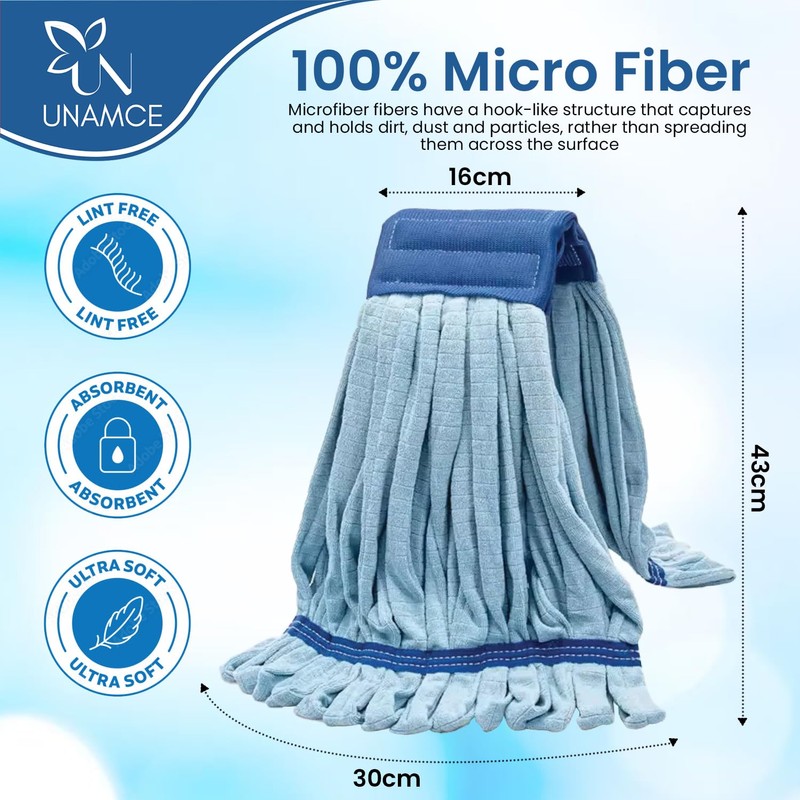 2 Pack - Replacement Heavy Duty Microfiber Mop Head |