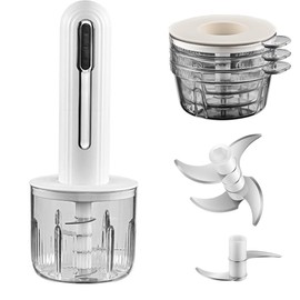 4-Cup Electric Food Chopper For Meat,Onions,vegetables,Garlic,Complementary Food, Meat Chopper Blender，Wireless Electric Food Processor
