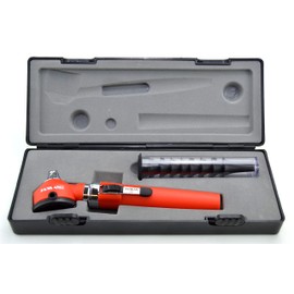 TAXXAN Fiber Optic Otoscope Set RED in CASE ENT Diagnostic Set Otoscope with Disposable Speculum