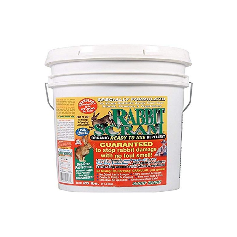 Enviro Pro 11025 Rabbit Scram Repellent Granular White Pail, 25