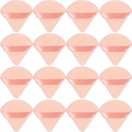 JOLY Powder Puff for Face Makeup Triangle Sponge Beauty Blender Puffs Stocking Stuffers for Loose Powder and Foundation (16Pcs Beige)