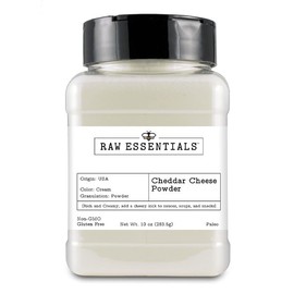 White Cheddar Cheese Powder | Rich and Creamy | Add a Cheese Kick to Sauces, Soups and Marinades | Non-GMO, Gluten Free | 10 Ounce Bottle