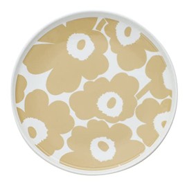 Marimekko 067956 180 Plate 9.8 inches (25 cm) Unikko White x Beige Tableware Plate