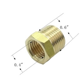 CDQBWKJGFJ 3 Pcs 3/8 NPT Male x 1/4 NPT Female Brass Reducer Hex Bushing Threaded Pipe Fitting for Fuel/Air/Water/Oil/Gas/Wog