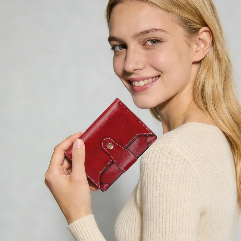 BVEOGMRO Small Wallet Women RFID Blocking Bifold Wallets Vegan Leather