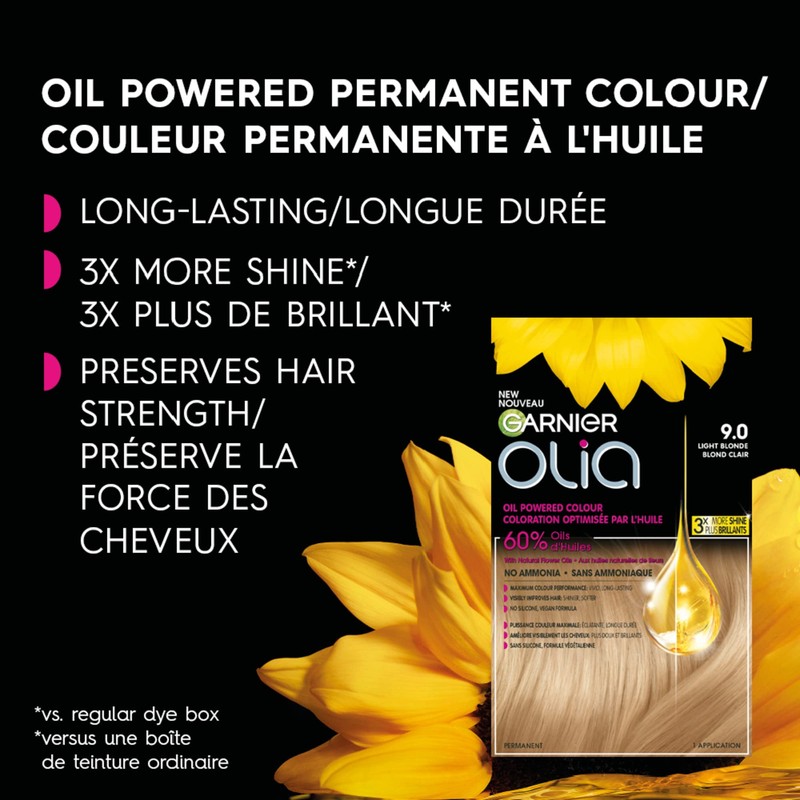 Garnier Garnier Olia Permanent Hair Dye, Ammonia-Free Hair Color, 9.0