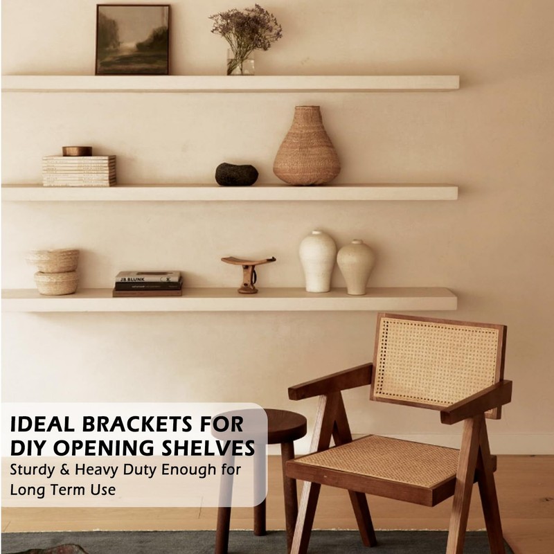 Floating Shelf Brackets, 2 Pack Heavy Duty Wall Mounted Shelf