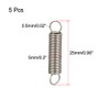 sourcing map Extended Tension Spring Wire Diameter 0.02", OD 0.2",