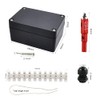 DXiongW IP65 Waterproof Junction Box Black Surface-Mounted Distribution Box Outdoor