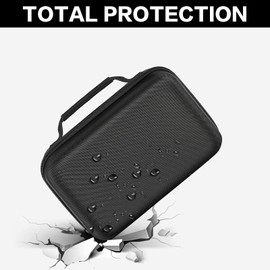 Funda compatible con DEWALT 20V MAX XR multiherramienta oscilante DCS354B/DCS356B, caja de almacenamiento grande para batería y cargador DEWALT 20V MAX XR, cuchillas, almohadillas para orejas de