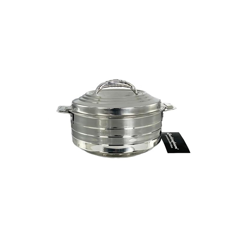 Buckingham Stainless Steel Double Wall Insulated Hot Pot Ribbed Design