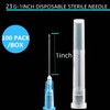 100 Pack - 23Gauge 1 Inch Sterile Disposable Injection Needle