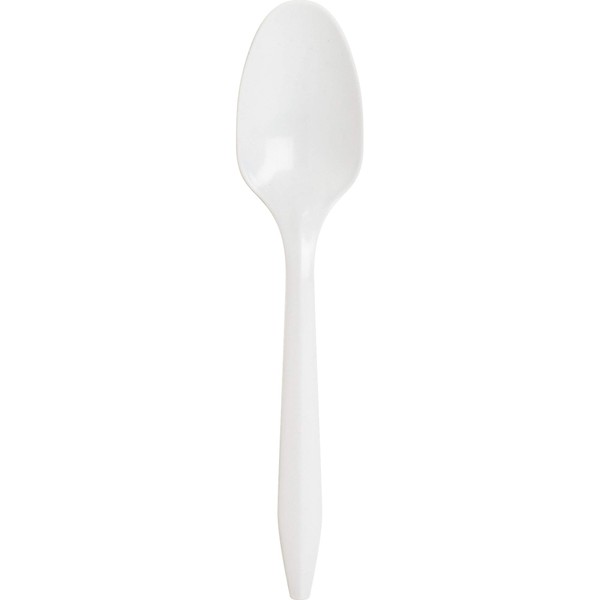 Genuine Joe GJO20002 Polypropylene Medium-Weight Spoon, White (Pack of 1,000)