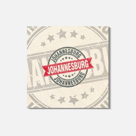 Unbranded Johannesburg Grunge Travel 4'' X 4'' Square Wooden Coaster