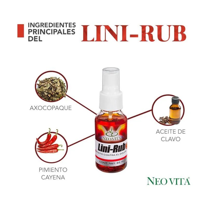 Lini Rub Neovita Relajante Muscular Antinflamatorio Analges