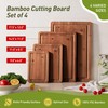 Bamboo Cutting Board Set Non Slip Feet Over Sink Father