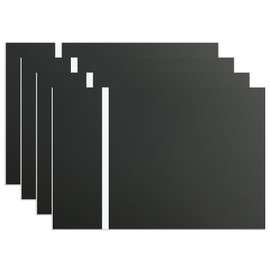 Longer Engraving Double Color Acrylic Sheet for Interior Signs, Badges. (8" x 12", 200 * 300 mm, 4 Pieces)-Black/White