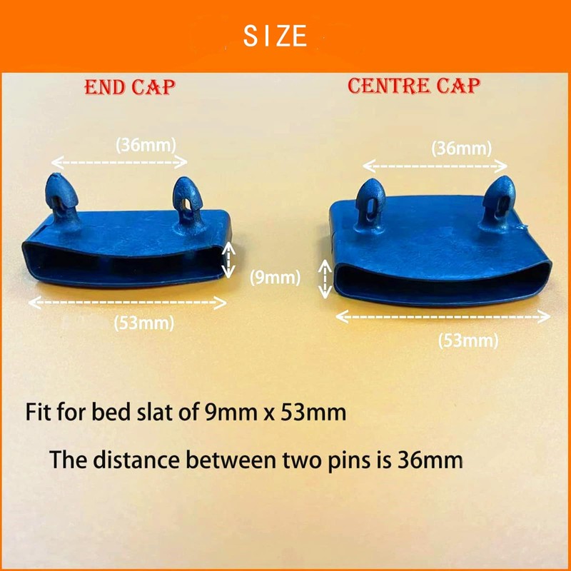 hifrom Slatted Frame Brackets Bed Slatted Frame Caps 36 Pieces