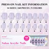 Press on Nails Short 5 Styles, Jofay Fashion 160Pcs Summer