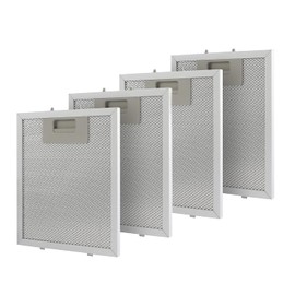 Paquete de 4 filtros de grasa para campana extractora compatibles con Whirlpool Jenn-Air KitchenAid, filtro de repuesto de malla de aluminio de 5 capas de 8.75 x 7.5 pulgadas, reemplaza W10727013 W10915369 4455083 AP6037197 PS11769929