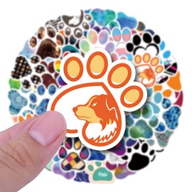 50 Pcs Paw Prints Animal Stickers for Kids Teens Adults Boys Girls Gift,Stickers Pack for Laptop,Skateboard,Luggage,Car,Bike, Cup,Computer,Water Bottle Decor,Dog Paw Vinyl Waterproof Sticker Decal