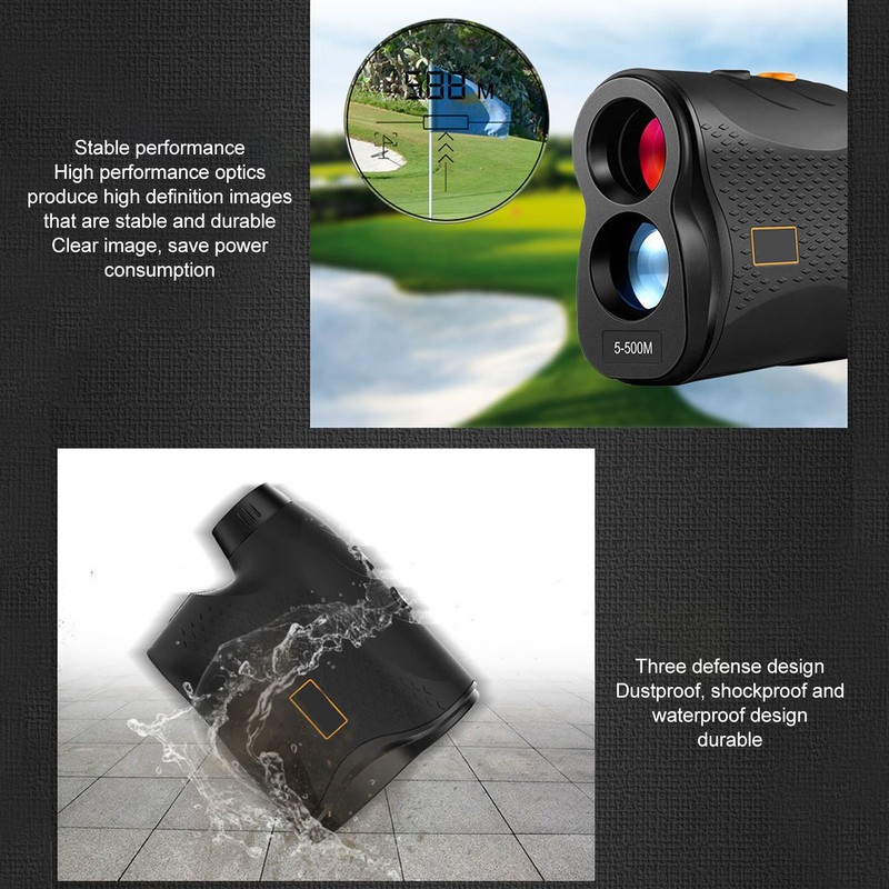 Laser Rangefinder Multifunction 6X Magnification Waterproof Dustproof Flag Pole Lock