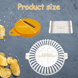 YuJianShengHong 3pcs DIY Microwave Potato Chip Crisp Slicer, Potato Maker,Chips Baking Set, for Kitchen Fruits and Vegetables Baking Gadget